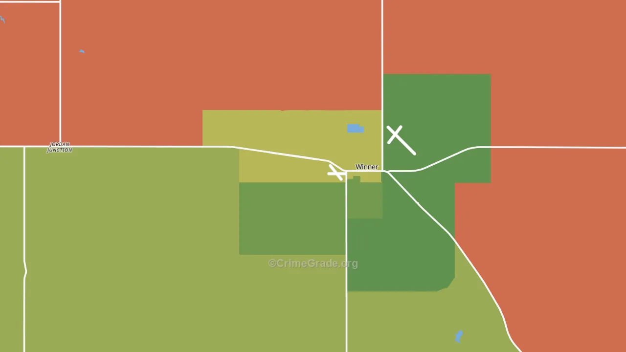 Wewela, SD Map of Vehicle Theft Rates