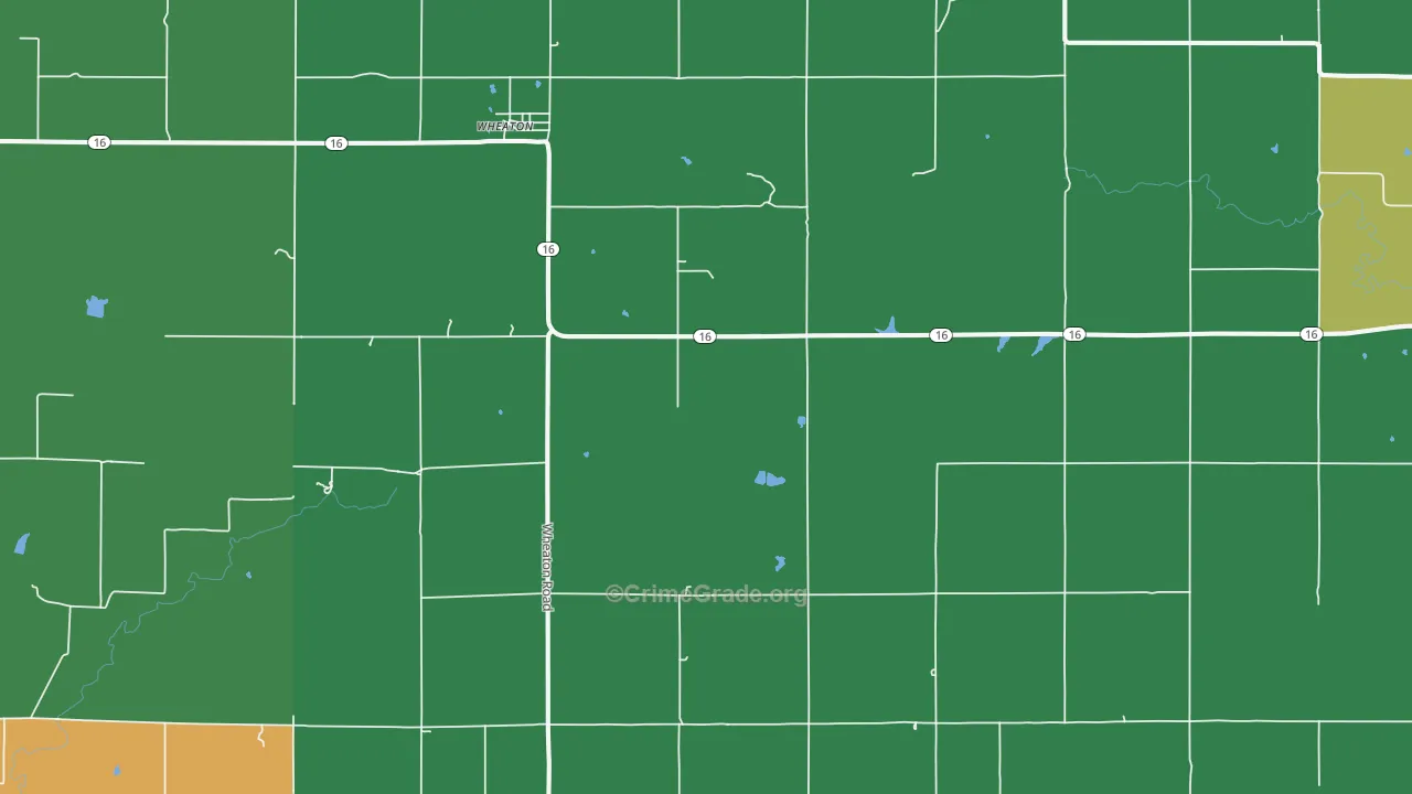 Wheaton, KS Map of Vehicle Theft Rates