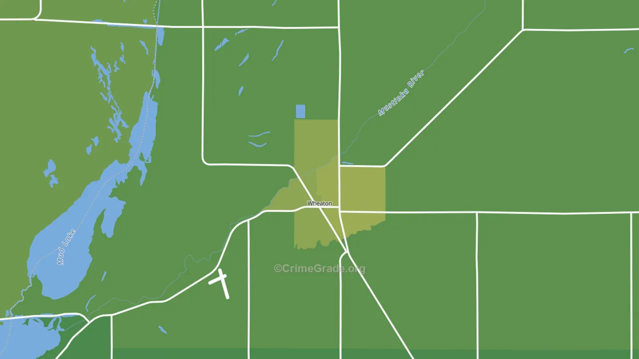 Wheaton, MN Map of Vehicle Theft Rates