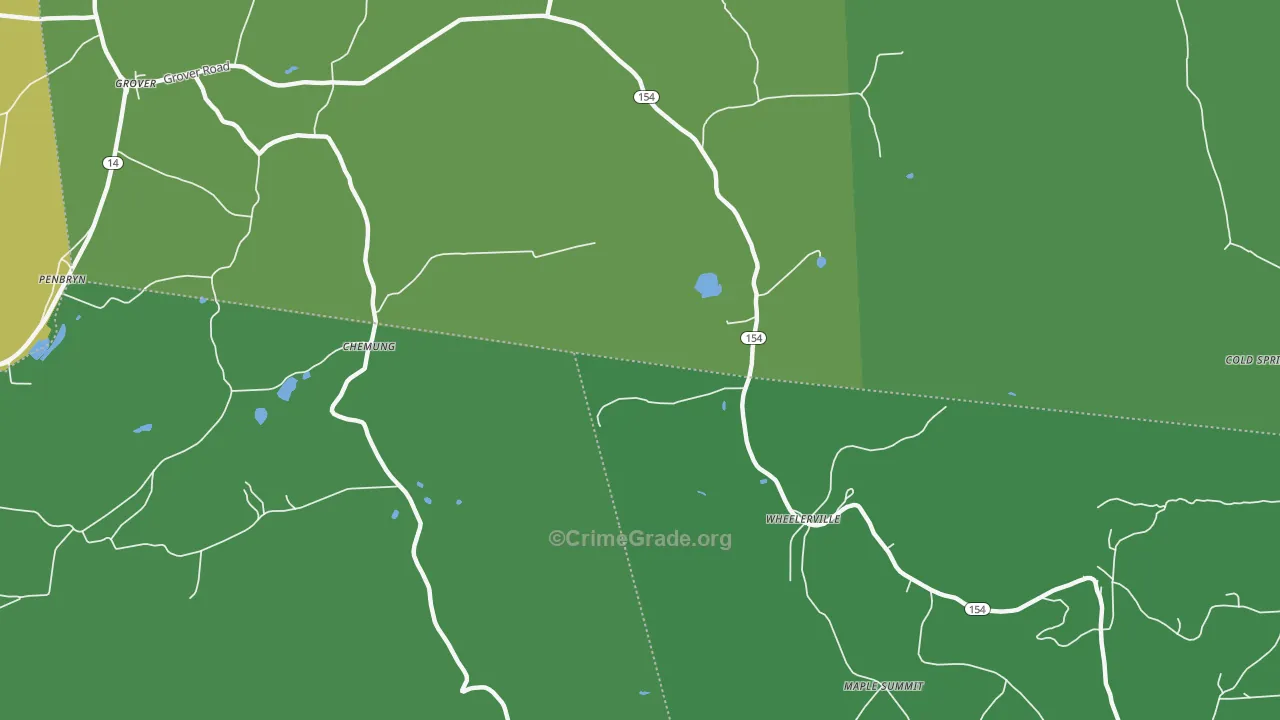 Wheelerville, PA Map of Vehicle Theft Rates