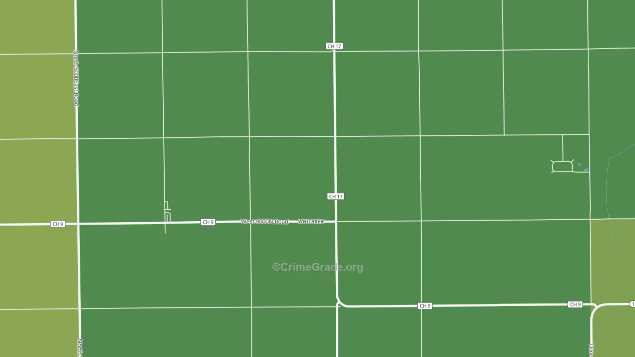 Whitaker, IL Map of Vehicle Theft Rates