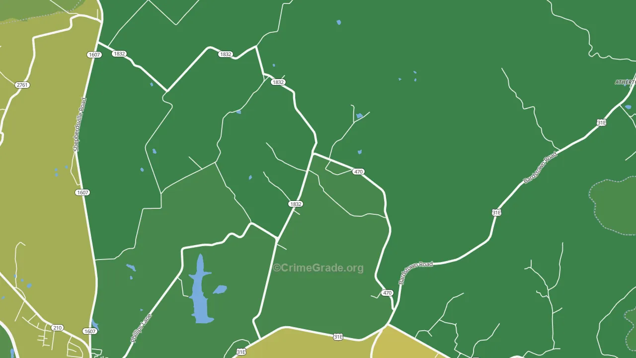 White City, KY Map of Vehicle Theft Rates