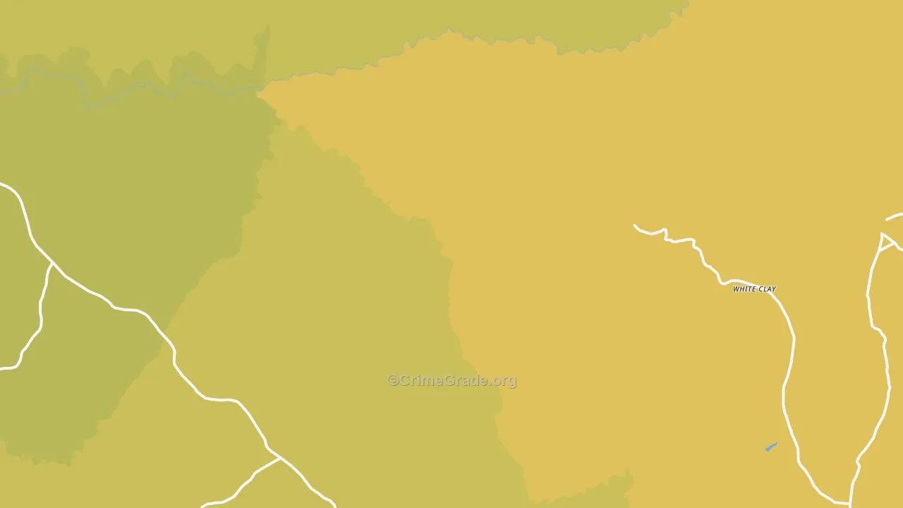 White Clay, AZ Map of Vehicle Theft Rates