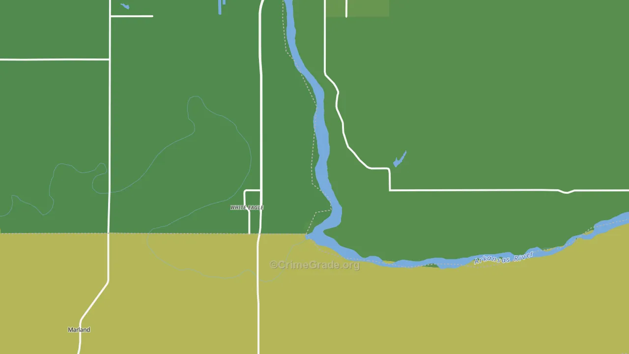 White Eagle, OK Map of Vehicle Theft Rates