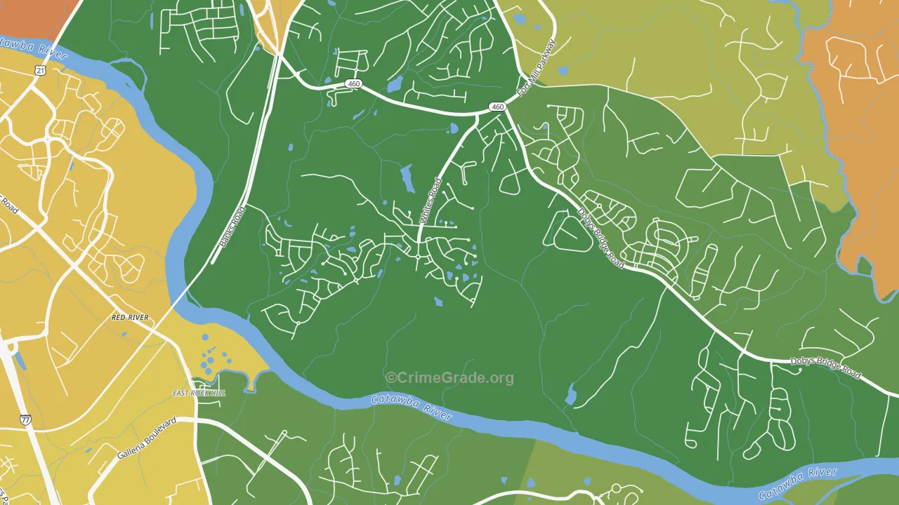 White Grove, Fort Mill, SC Map of Vehicle Theft Rates