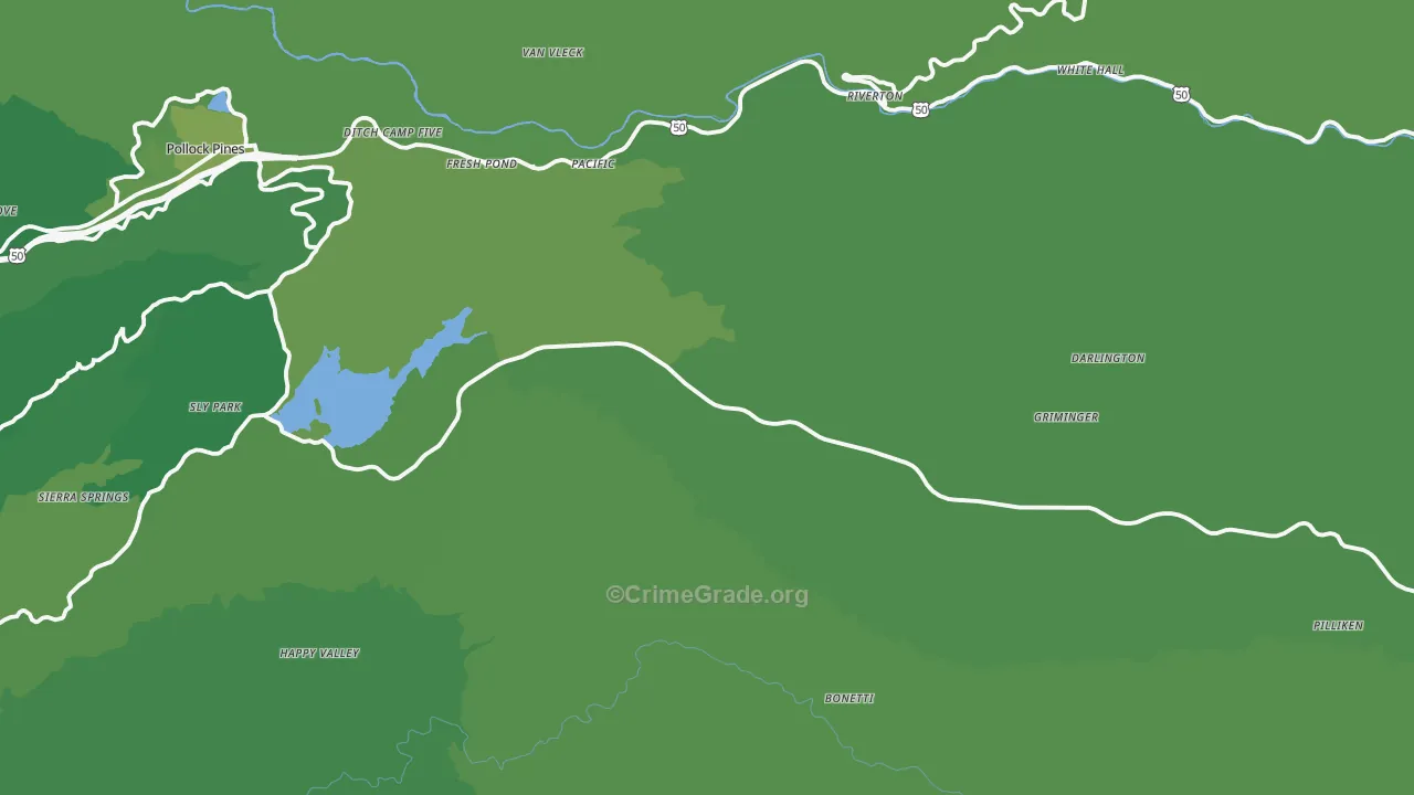 White Hall, CA Map of Vehicle Theft Rates