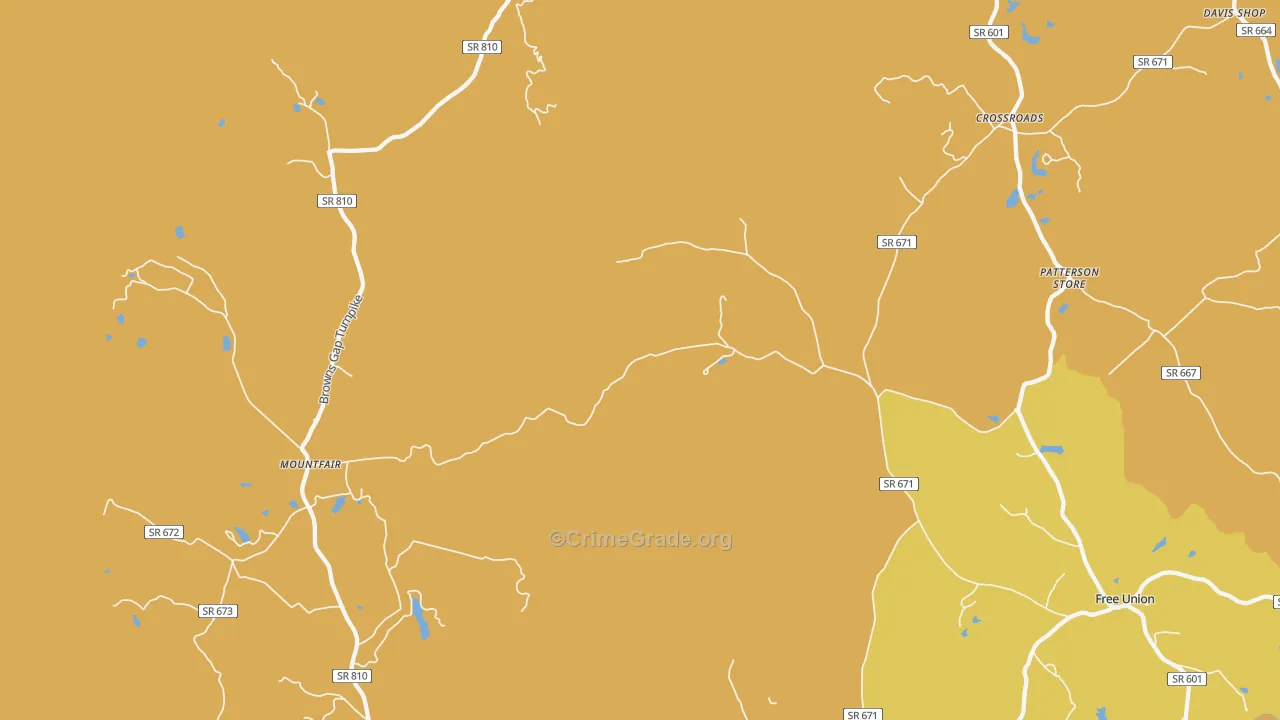 White Hall, VA Map of Vehicle Theft Rates