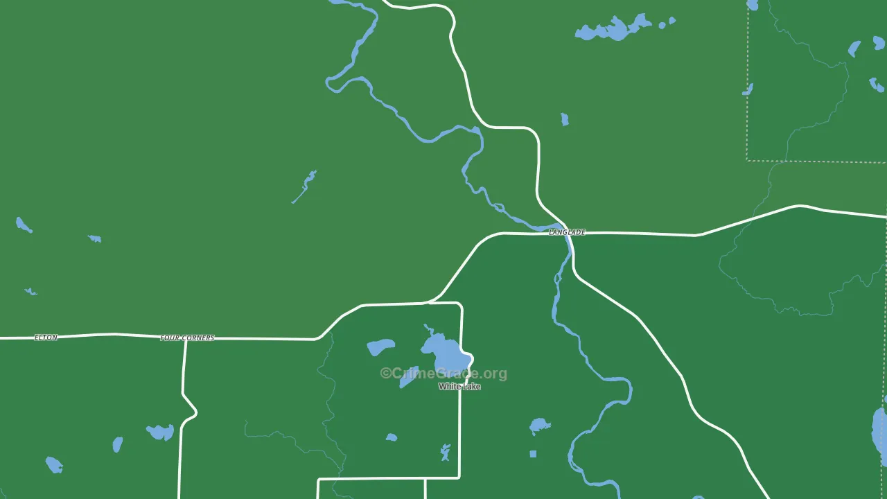 White Lake, WI Map of Vehicle Theft Rates