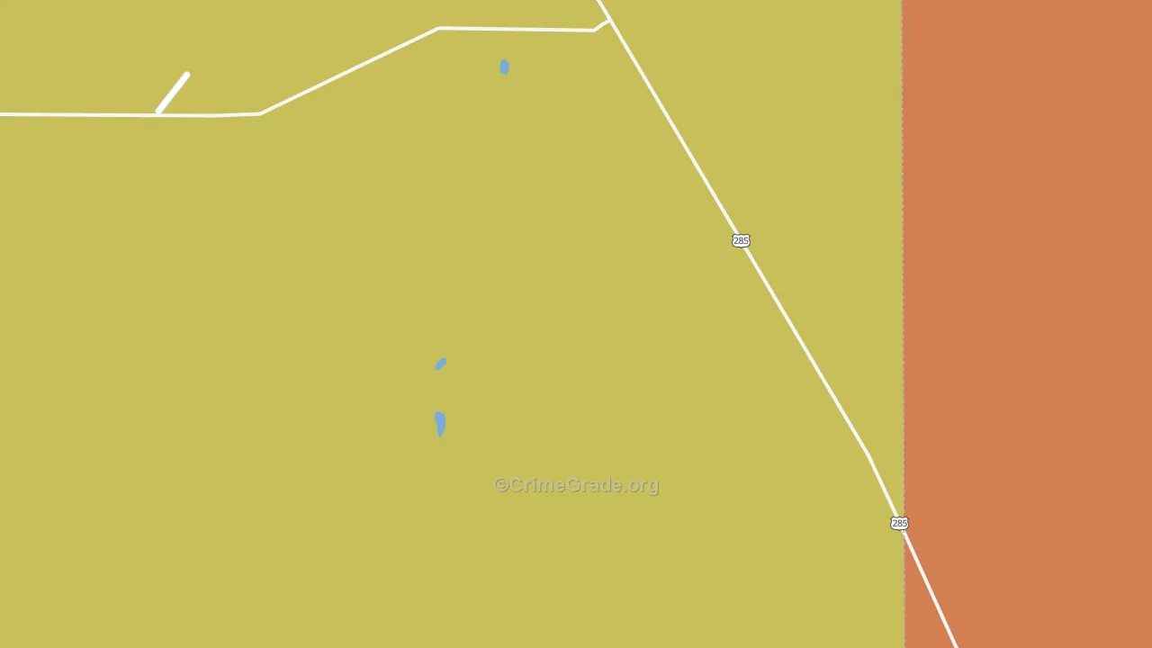 White Lakes, NM Map of Vehicle Theft Rates