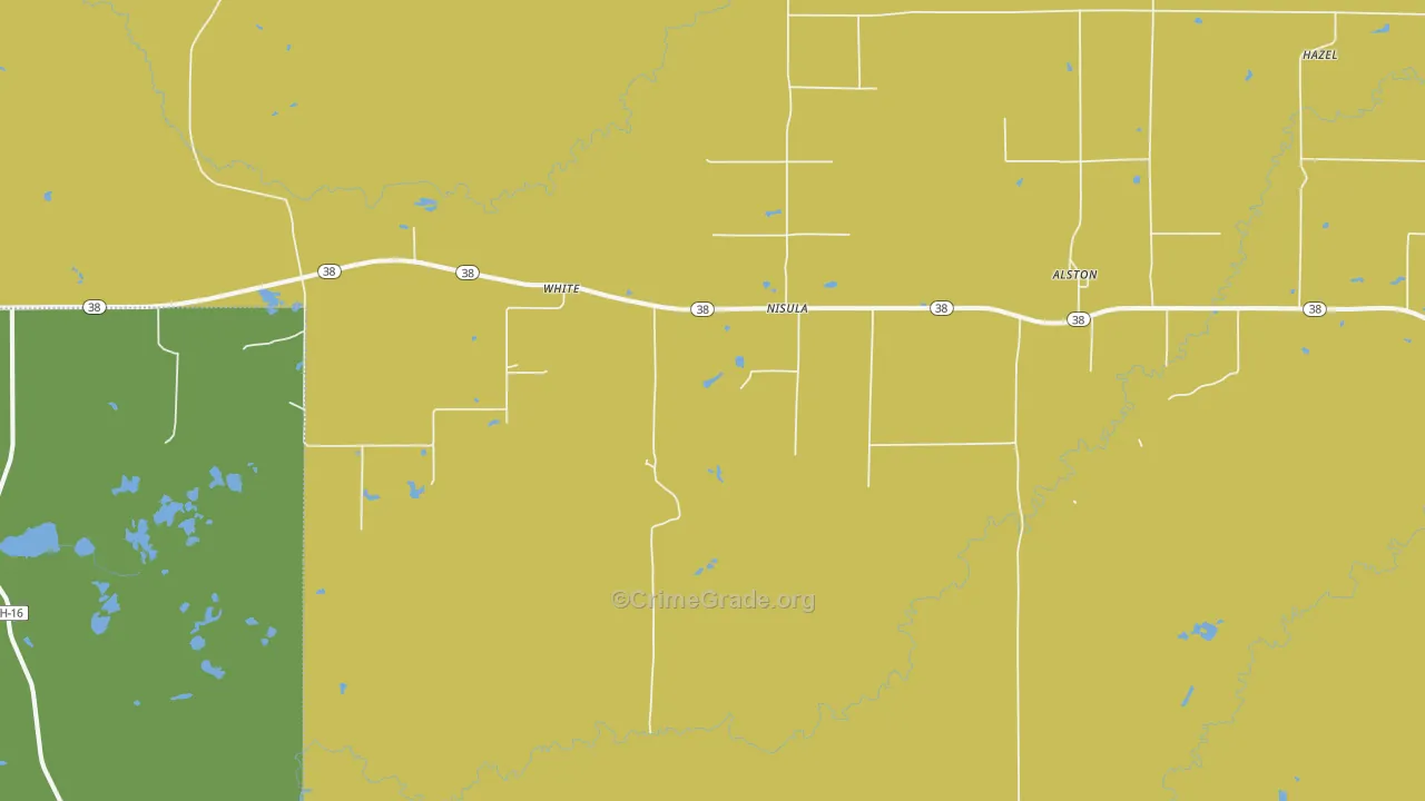 White, MI Map of Vehicle Theft Rates
