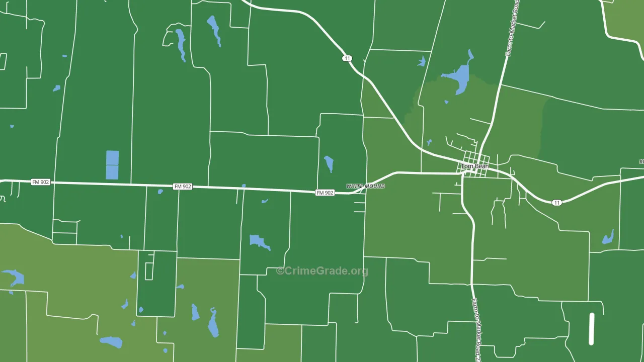 White Mound, TX Map of Vehicle Theft Rates
