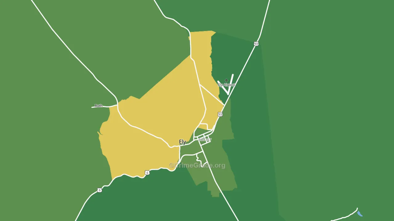 White Pine County, NV Map of Vehicle Theft Rates