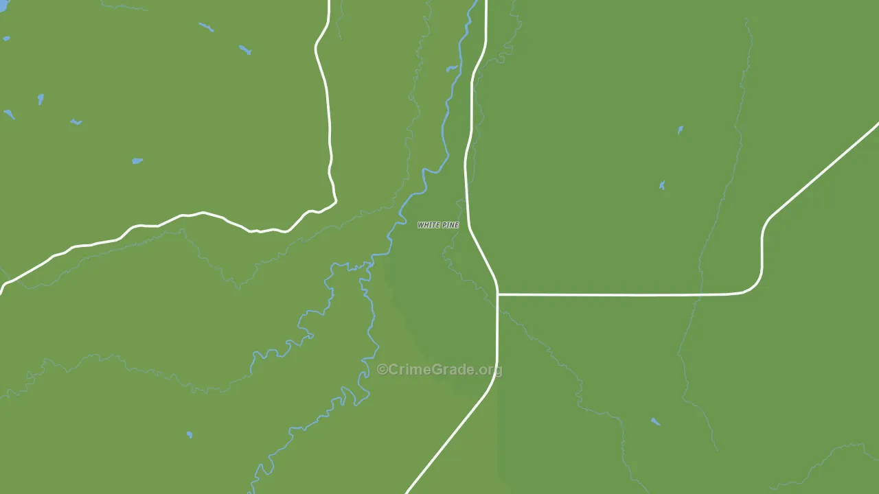 White Pine, MI Map of Vehicle Theft Rates