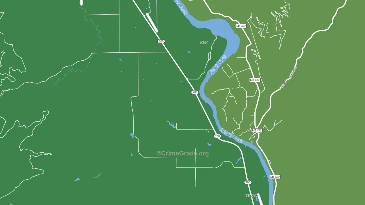 White Pine, MT Map of Vehicle Theft Rates
