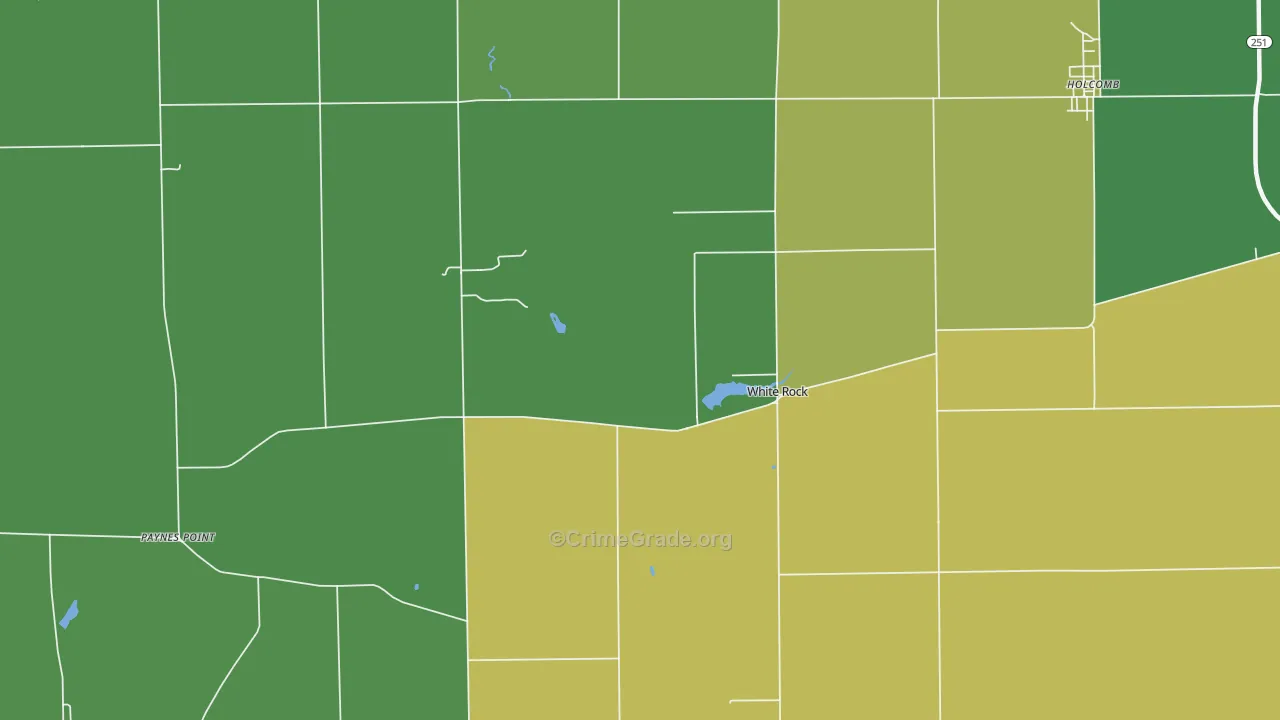 White Rock, IL Map of Vehicle Theft Rates