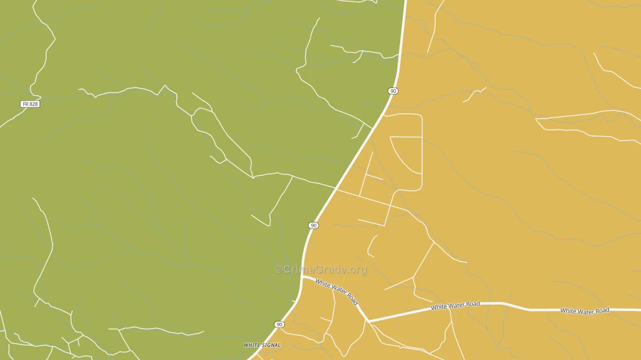 White Signal, NM Map of Vehicle Theft Rates