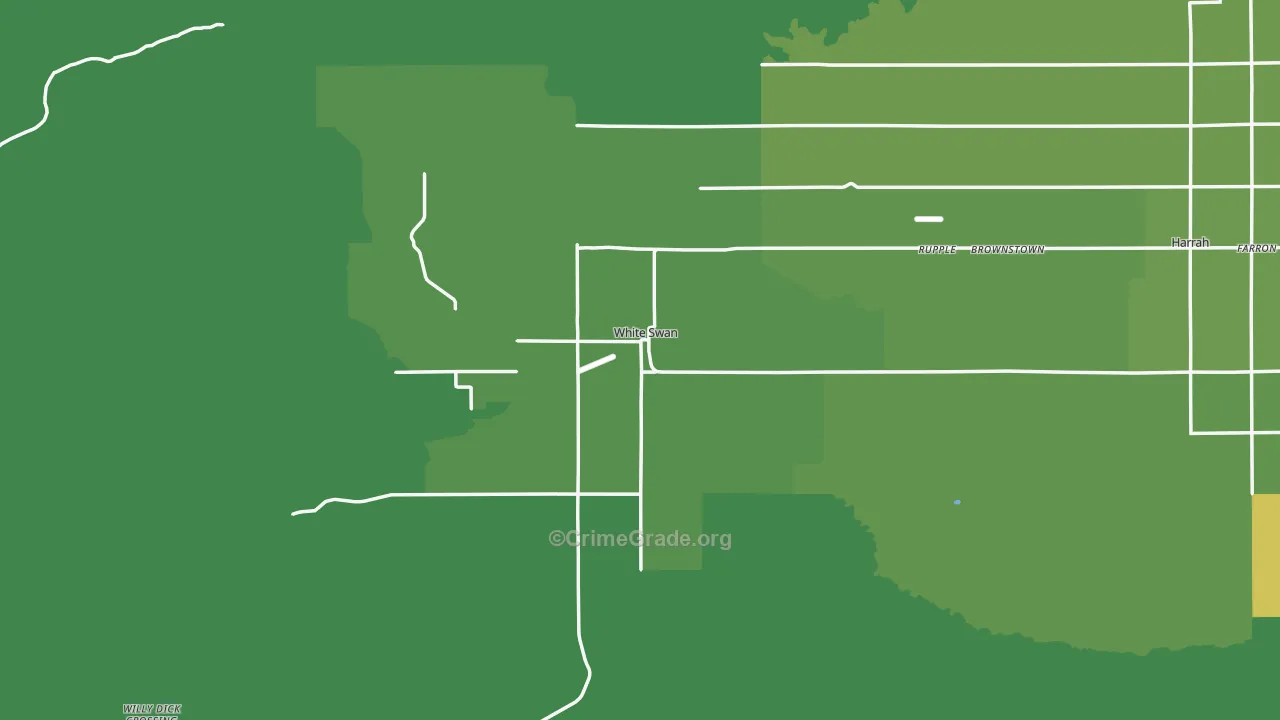 White Swan, WA Map of Vehicle Theft Rates