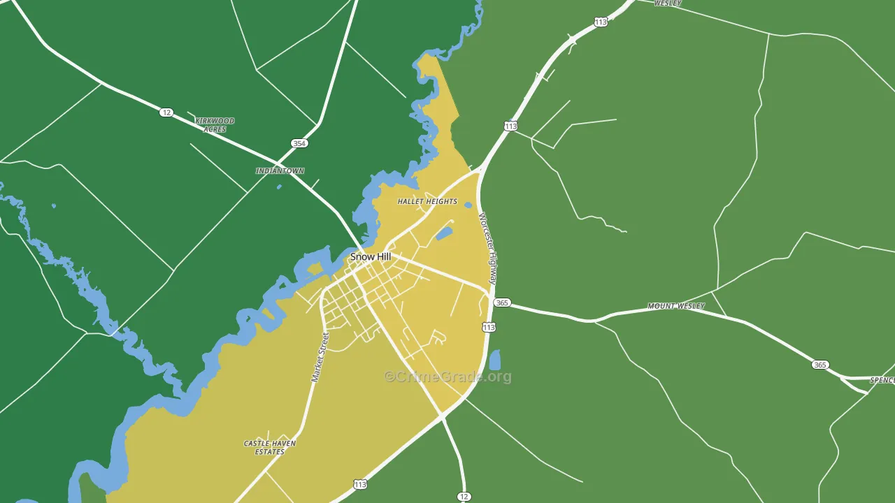 Whiteburg, MD Map of Vehicle Theft Rates