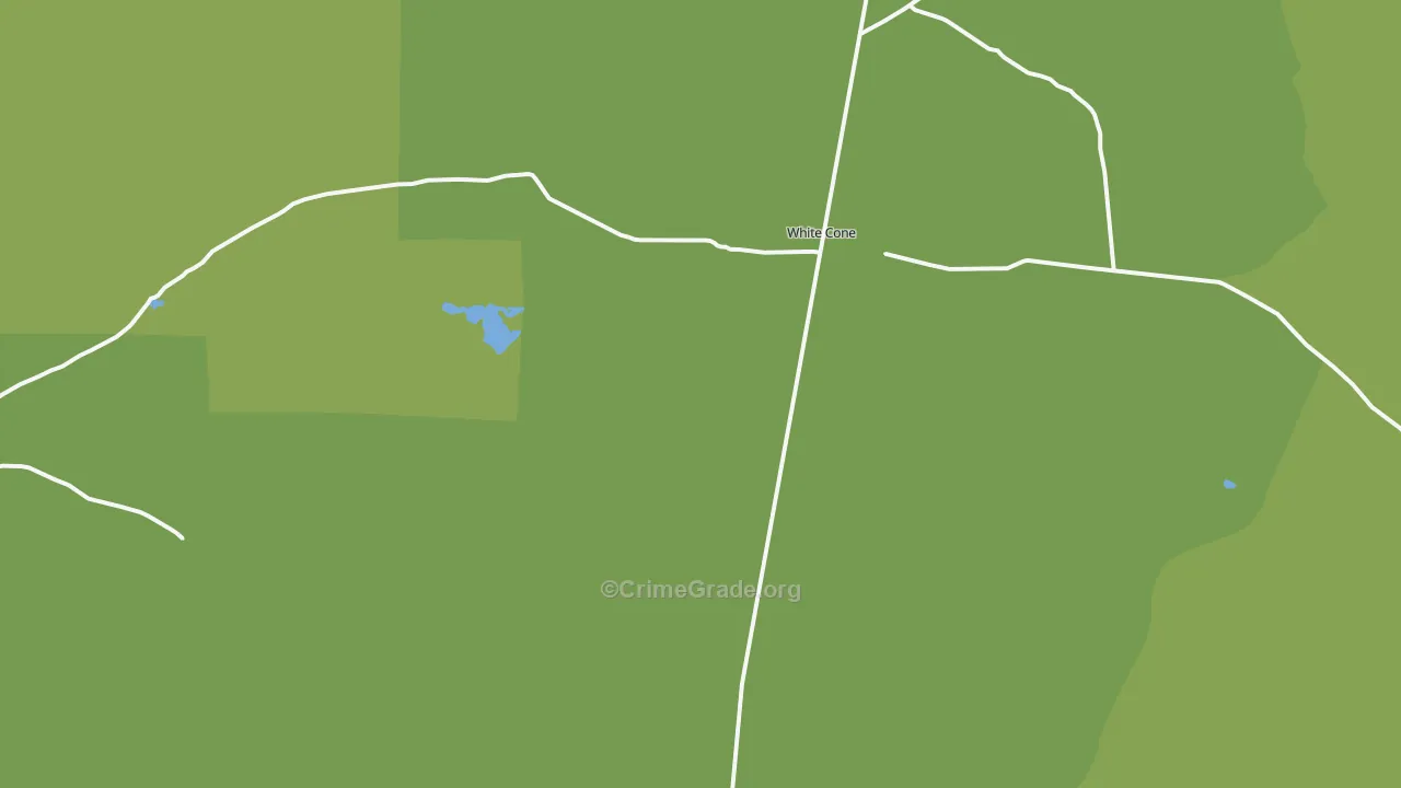 Whitecone, AZ Map of Vehicle Theft Rates