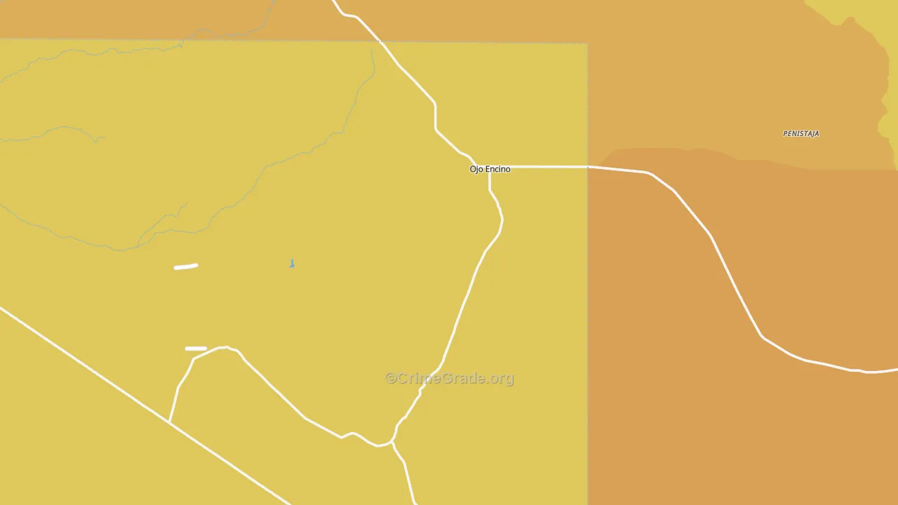 Whitehorse, NM Map of Vehicle Theft Rates