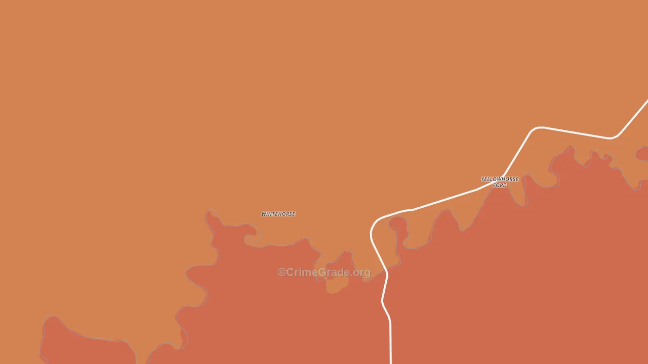 Whitehorse, SD Map of Vehicle Theft Rates