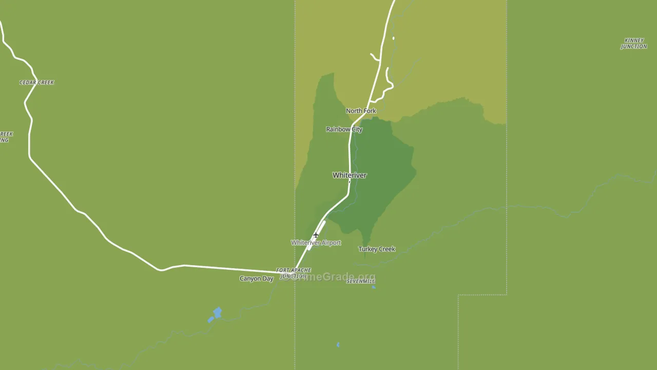 Whiteriver, AZ Map of Vehicle Theft Rates