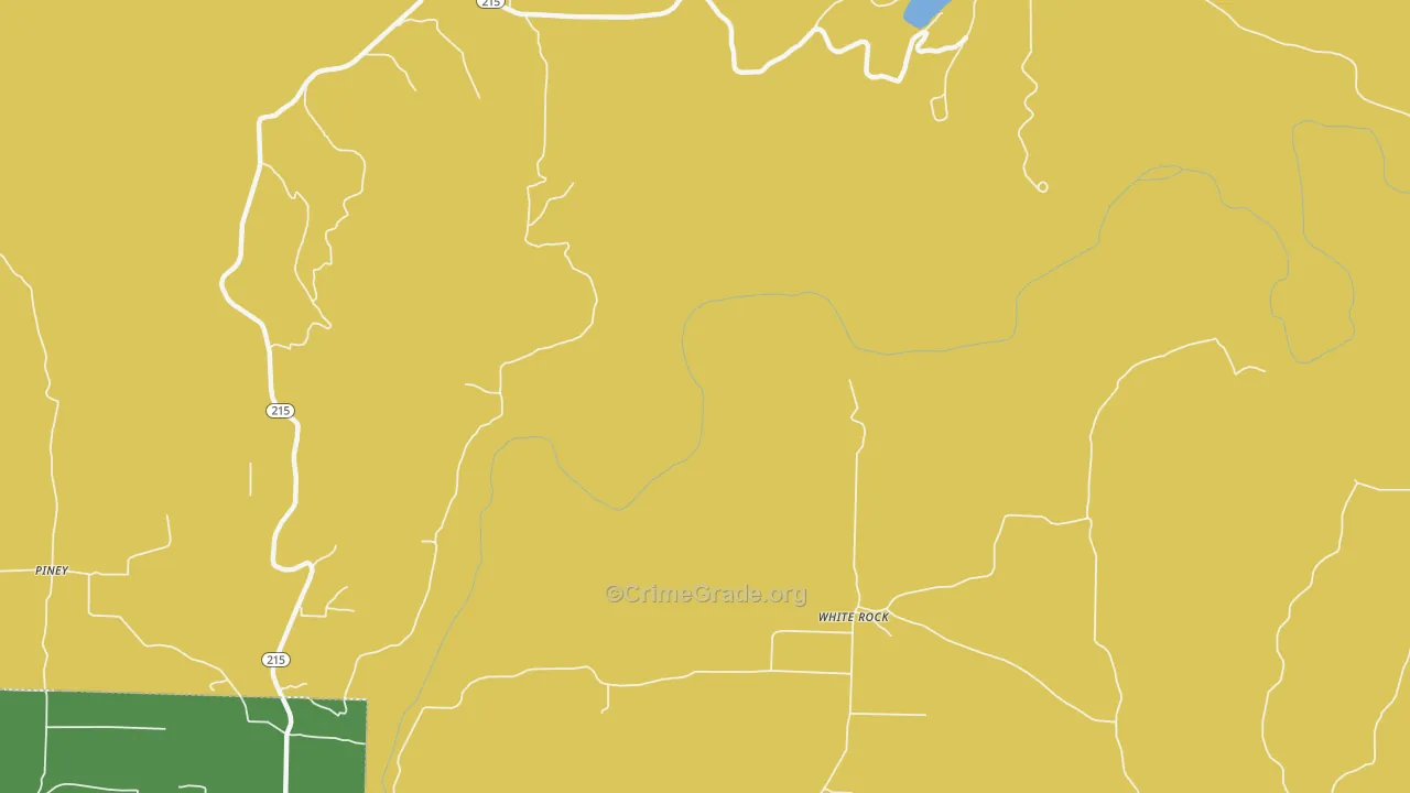 Whiterock, AR Map of Vehicle Theft Rates