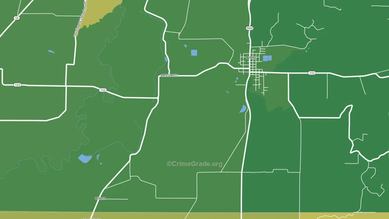 Whiteson, OR Map of Vehicle Theft Rates