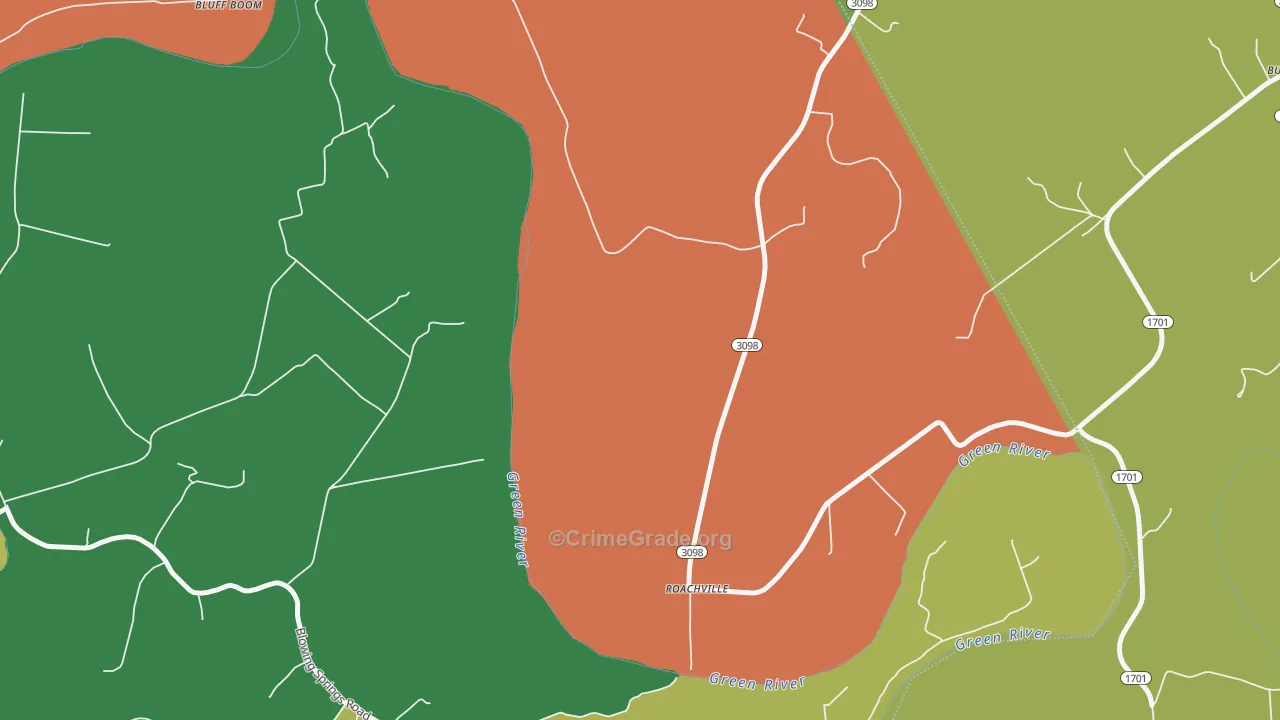 Whitewood, KY Map of Vehicle Theft Rates