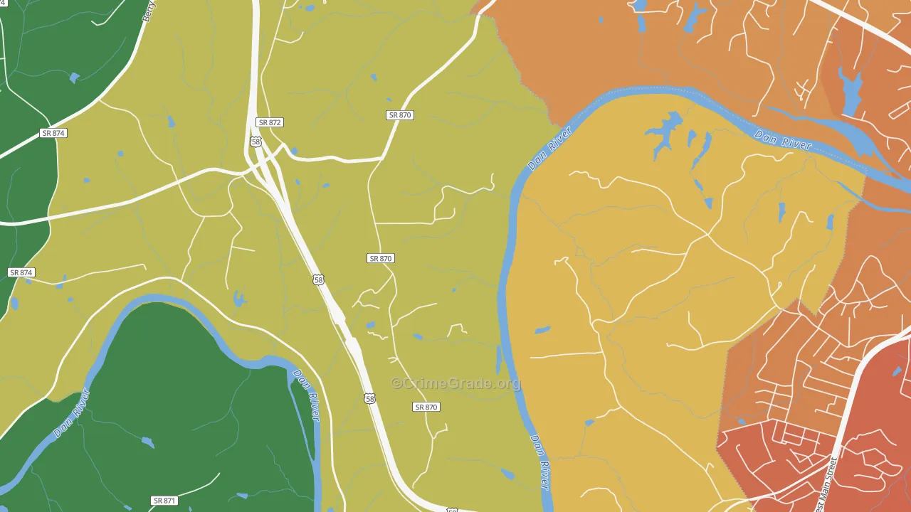 Whitfield, VA Map of Vehicle Theft Rates