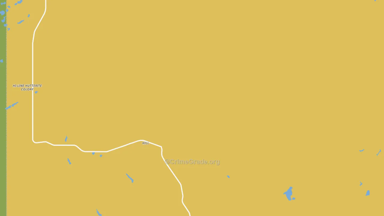 Whitlash, MT Map of Vehicle Theft Rates