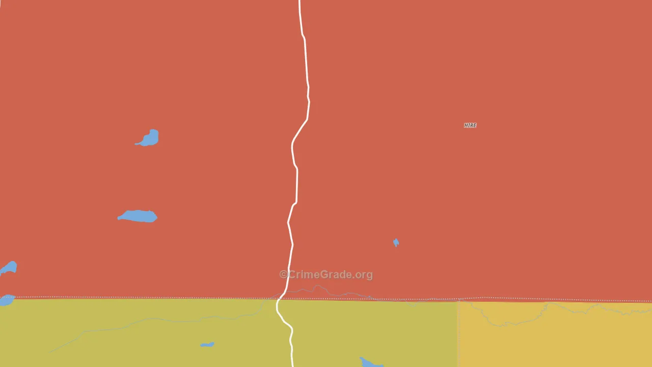 Whitman, NE Map of Vehicle Theft Rates