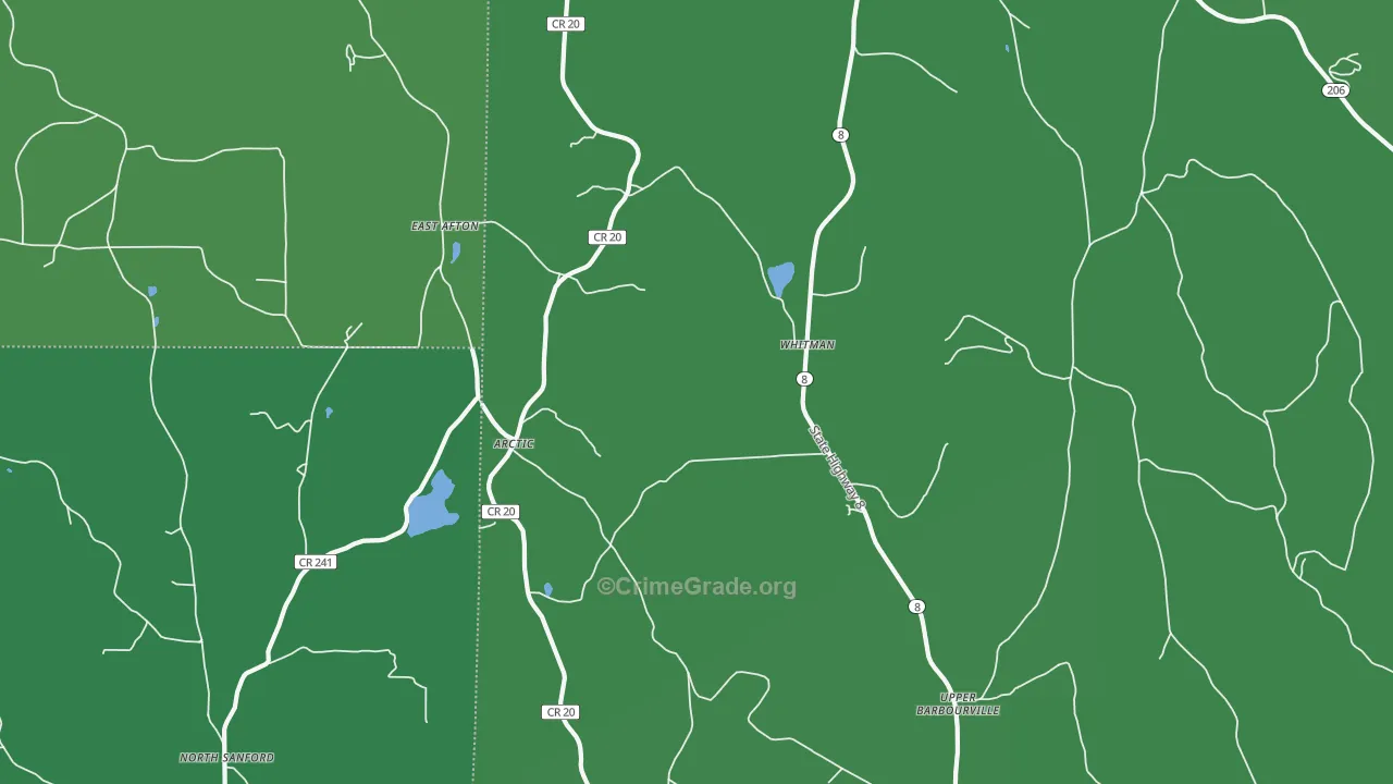 Whitman, NY Map of Vehicle Theft Rates