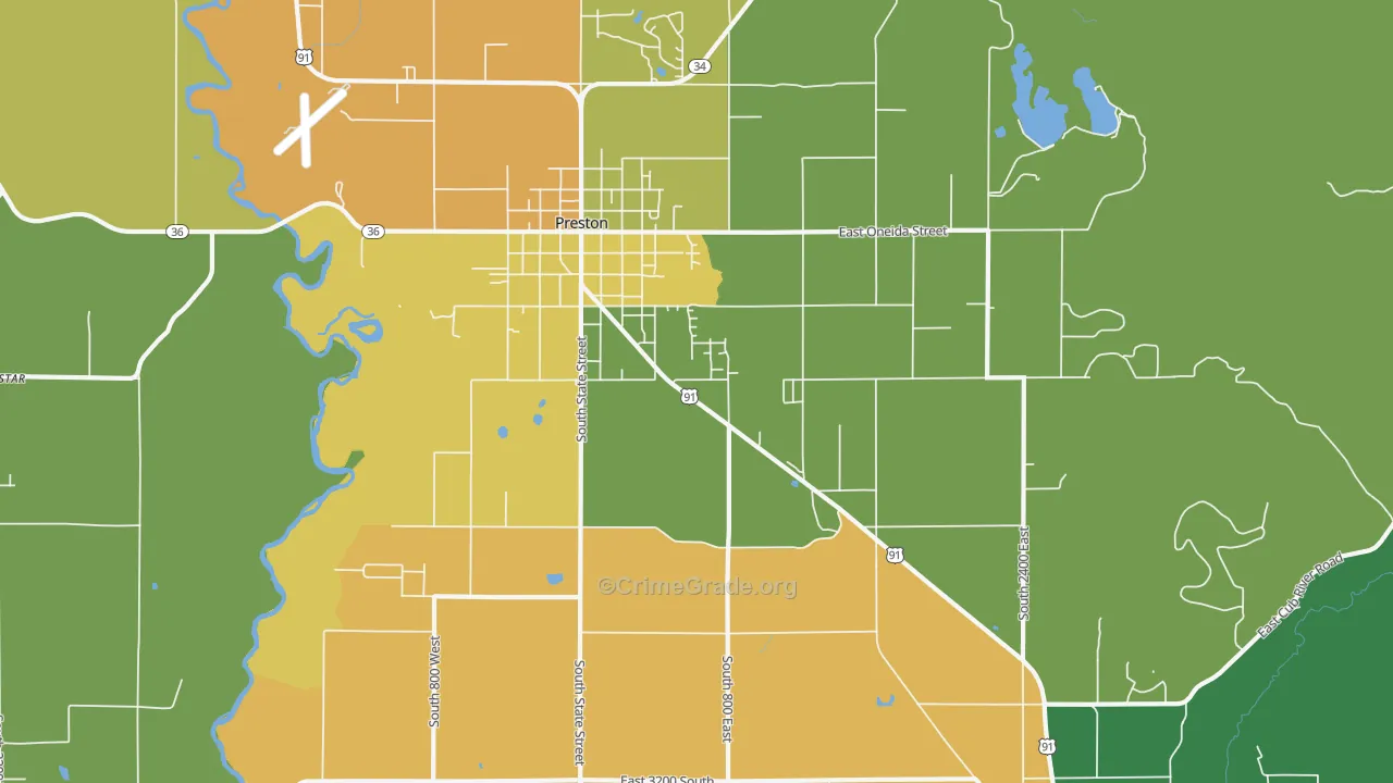 Whitney, ID Map of Vehicle Theft Rates