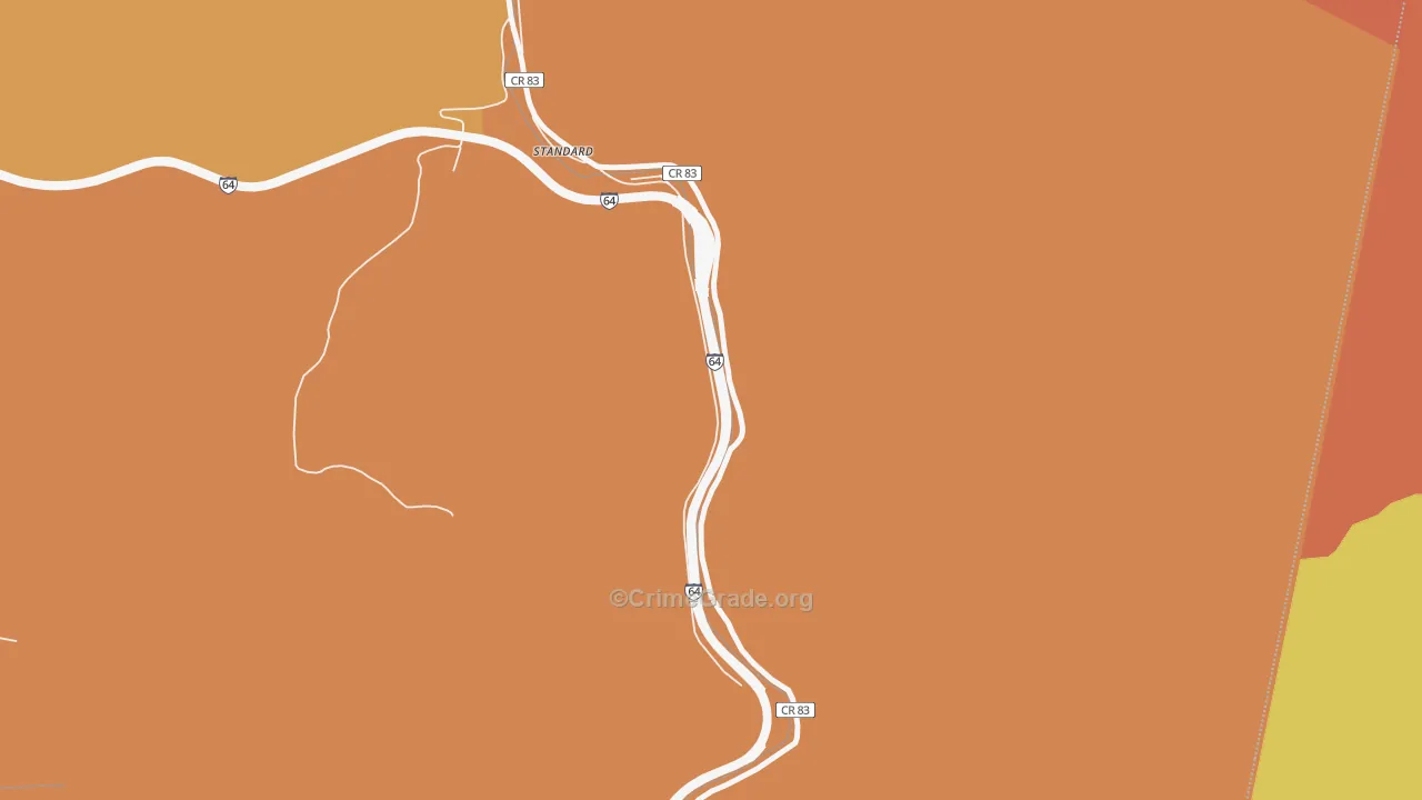 Whittaker, WV Map of Vehicle Theft Rates