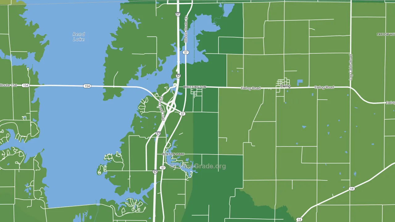 Whittington, IL Map of Vehicle Theft Rates