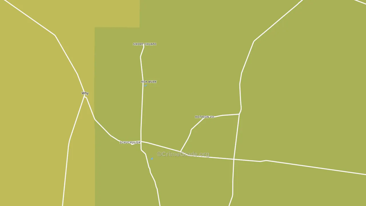 Why, AZ Map of Vehicle Theft Rates