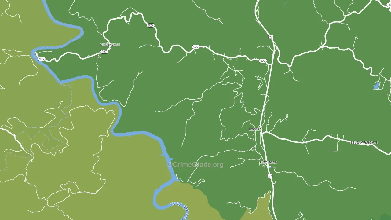 Wiborg, KY Map of Vehicle Theft Rates