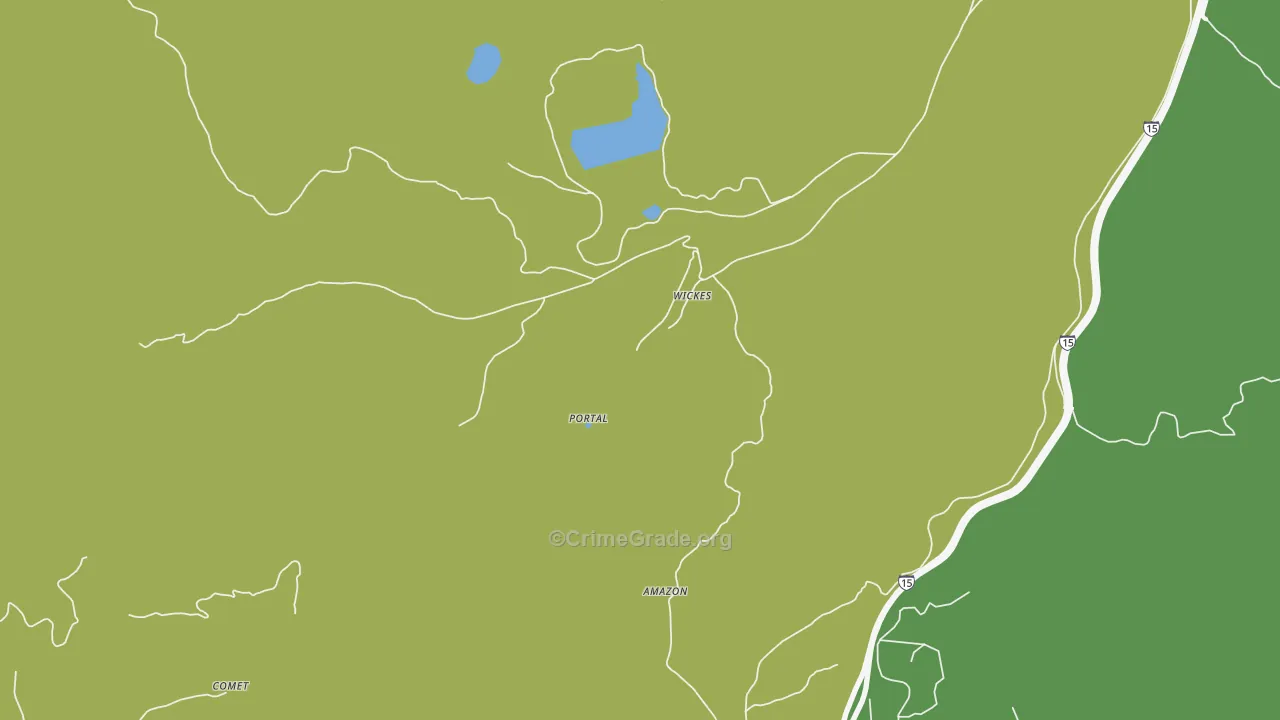 Wickes, MT Map of Vehicle Theft Rates