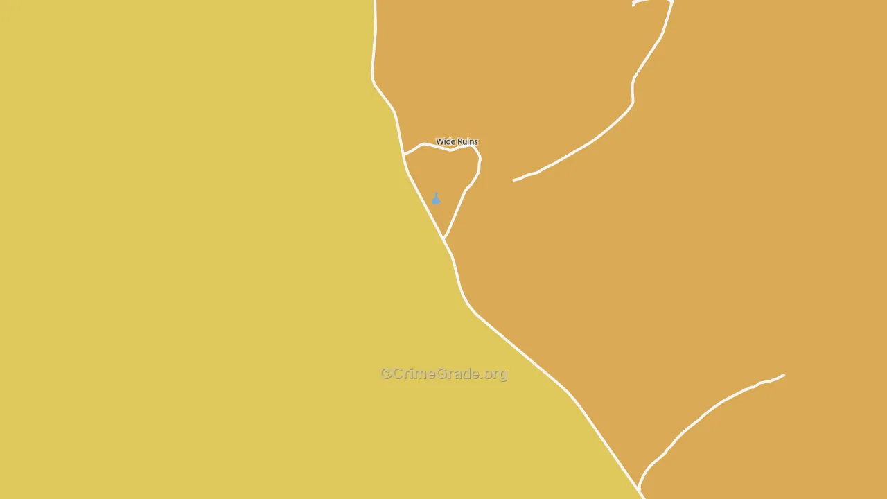 Wide Ruins, AZ Map of Vehicle Theft Rates