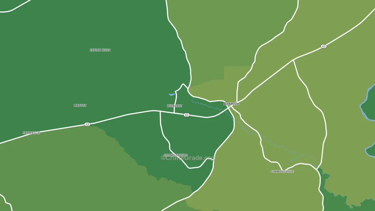 Wiergate, TX Map of Vehicle Theft Rates