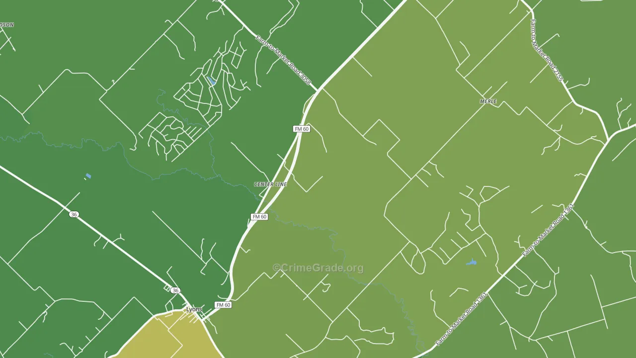 Wilcox, TX Map of Vehicle Theft Rates