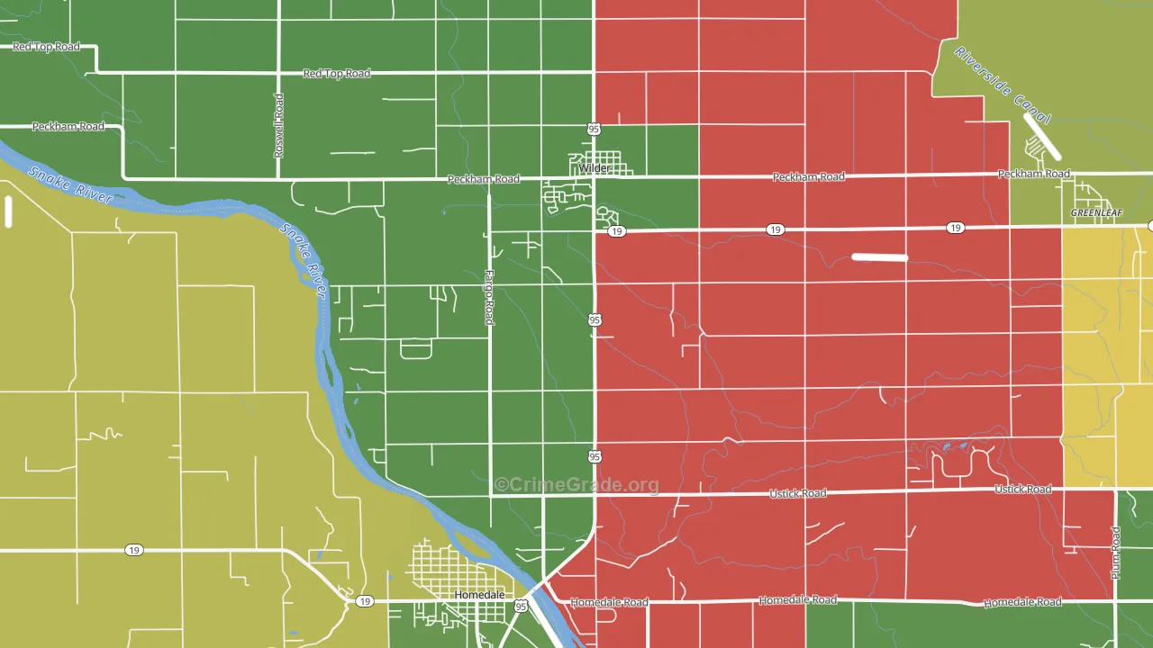 Wilder, ID Map of Vehicle Theft Rates