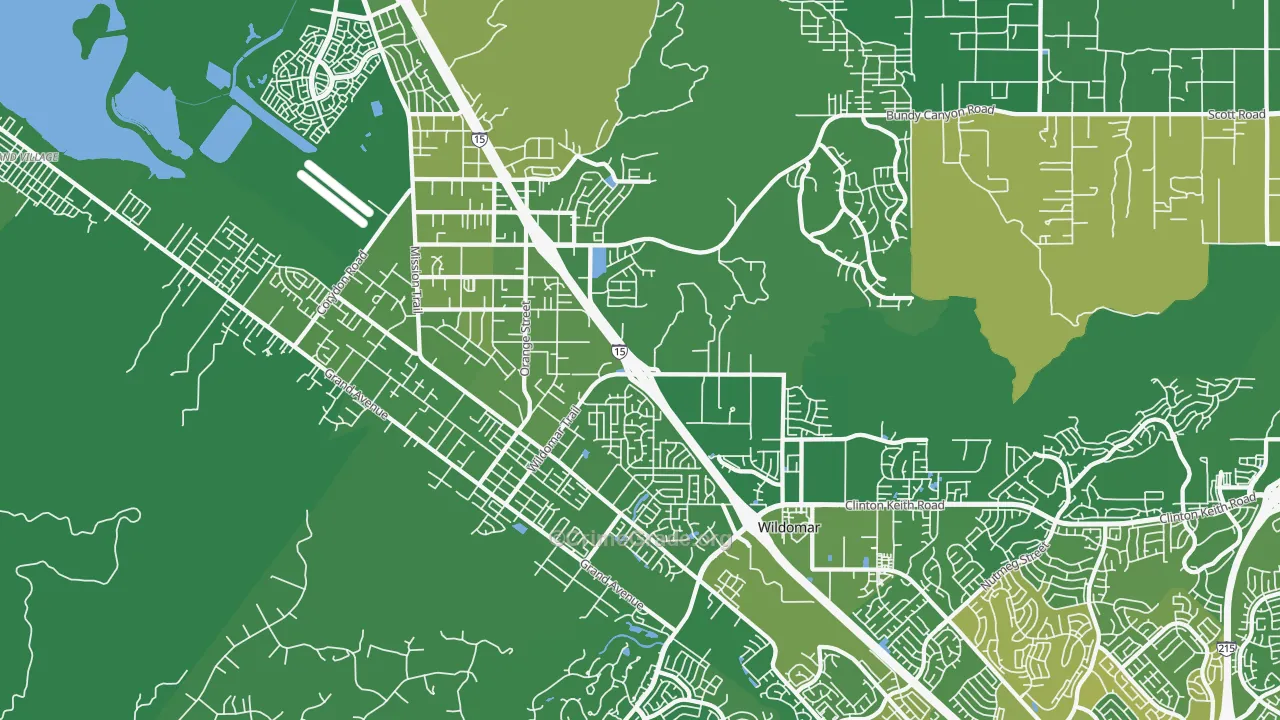 Wildomar, CA Map of Vehicle Theft Rates