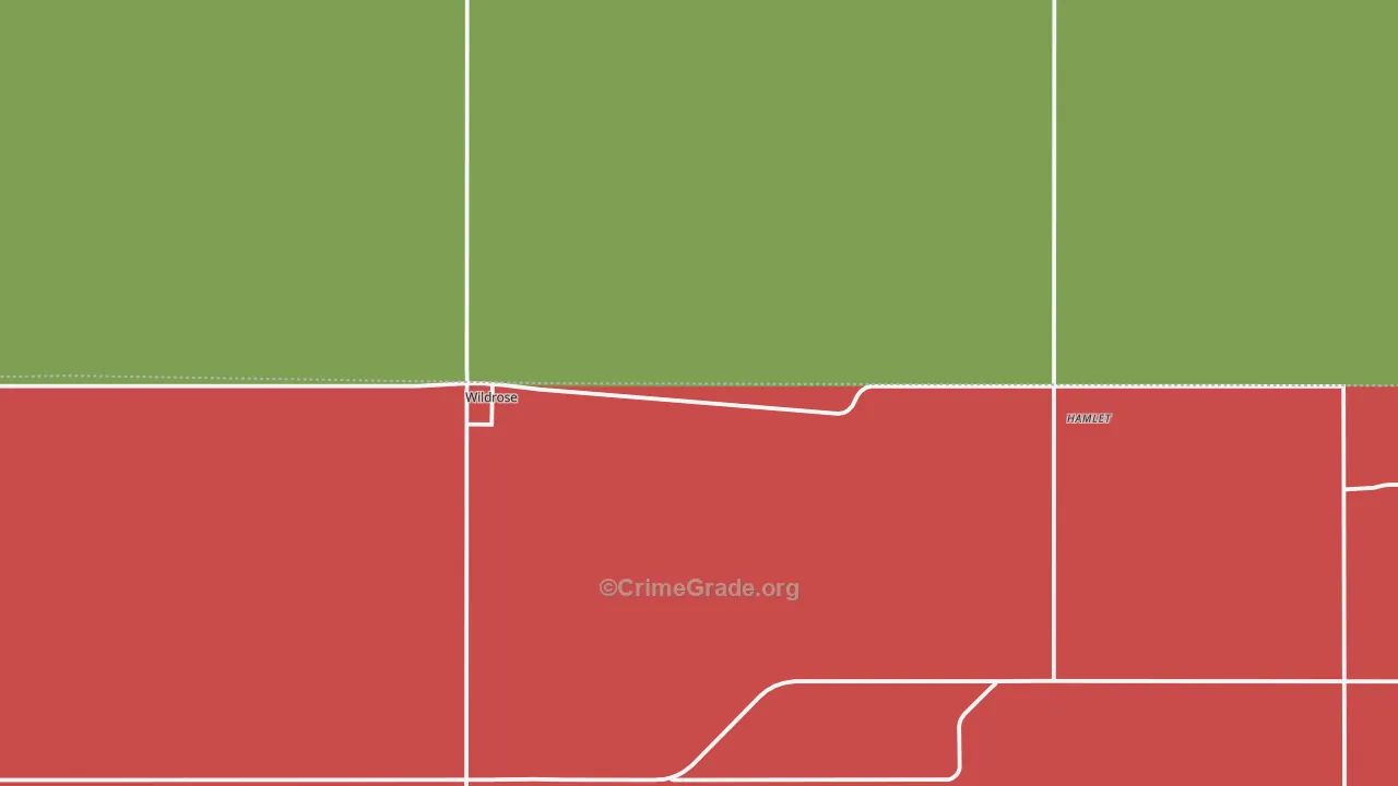 Wildrose, ND Map of Vehicle Theft Rates