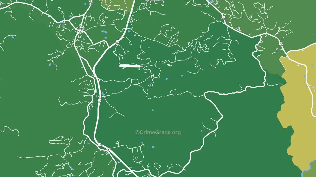 Wiley, GA Map of Vehicle Theft Rates