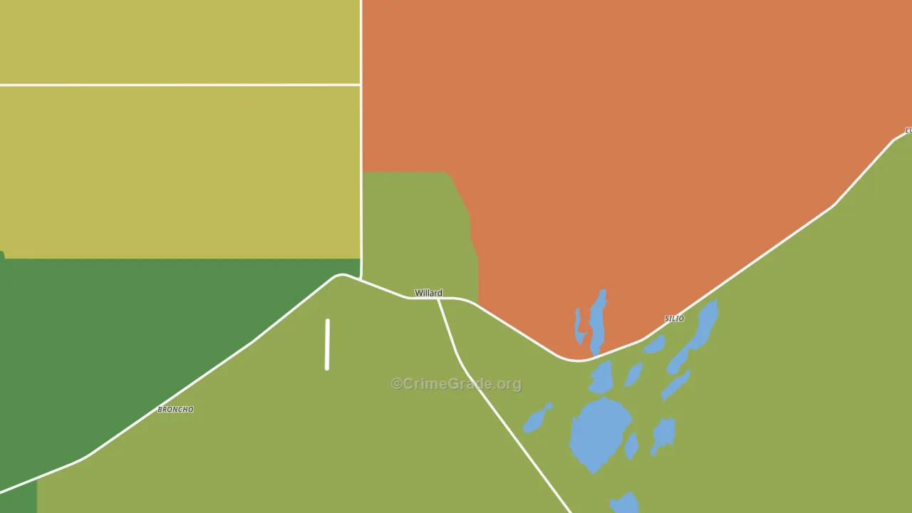 Willard, NM Map of Vehicle Theft Rates