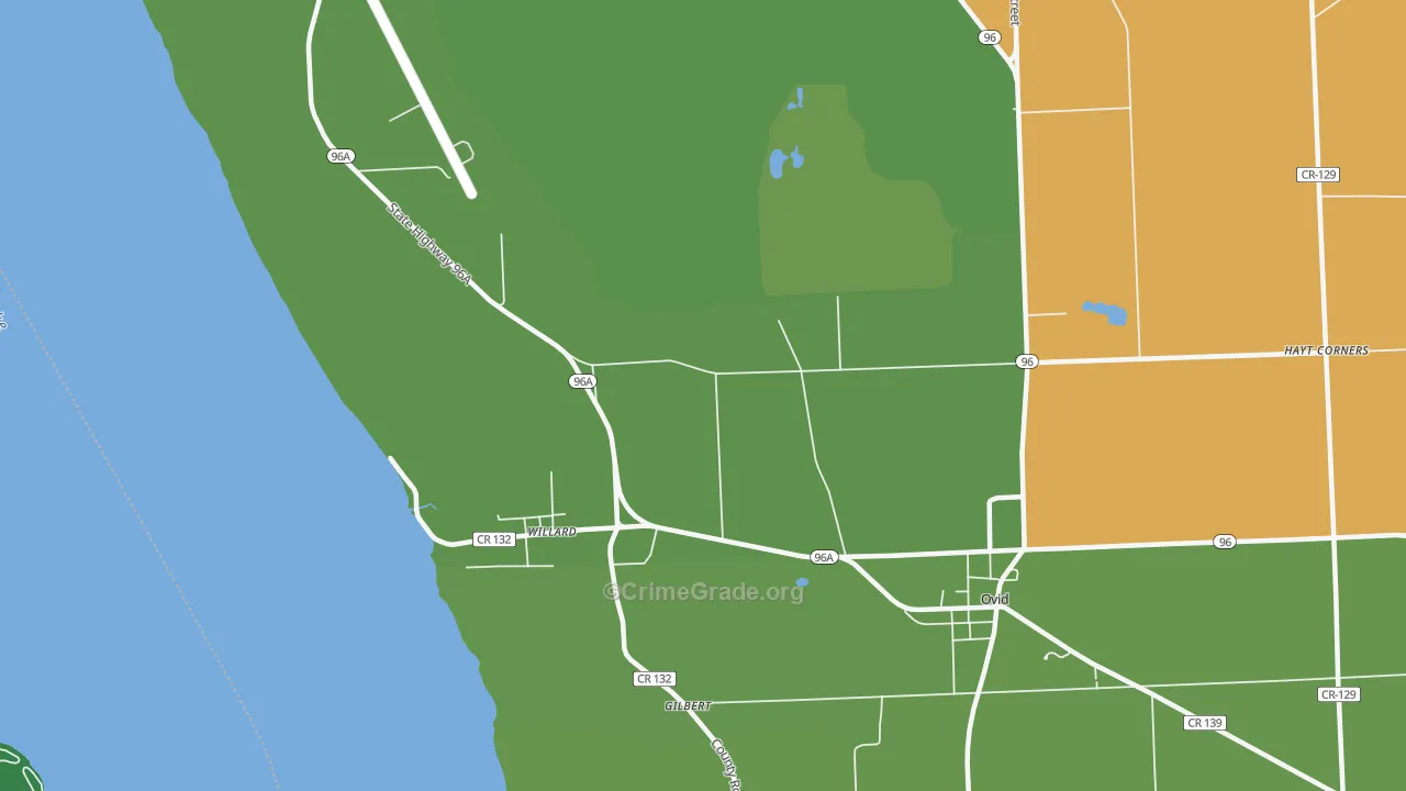 Willard, NY Map of Vehicle Theft Rates