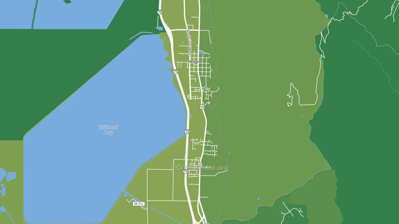 Willard, UT Map of Vehicle Theft Rates