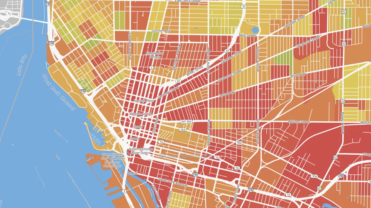 Willert Park, Buffalo, NY Map of Vehicle Theft Rates